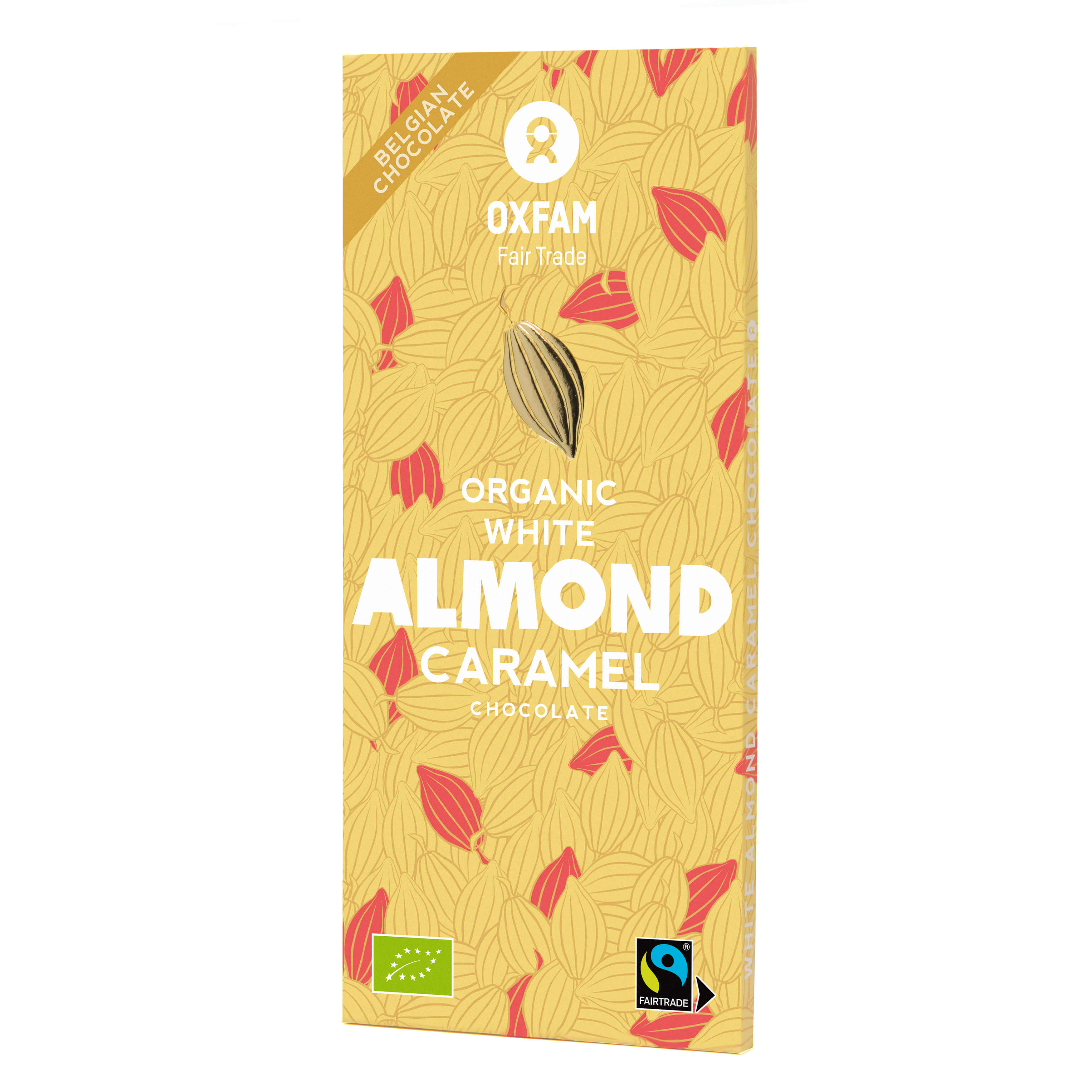 Oxfam Witte chocolade amandel karamel bio 100g